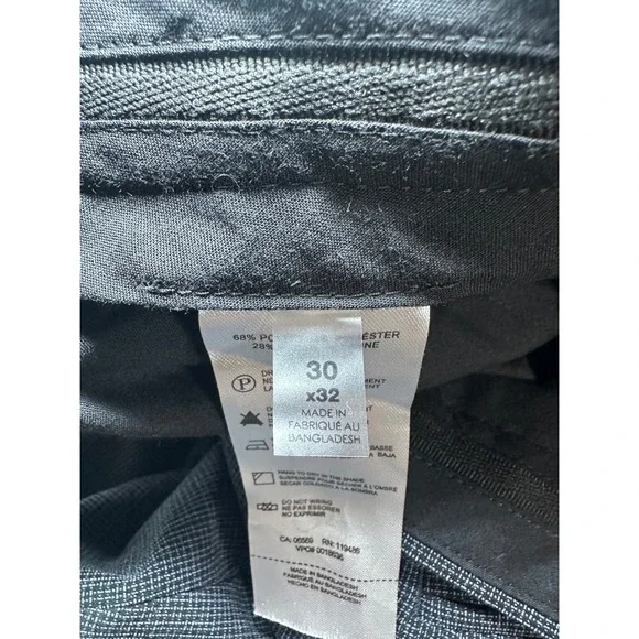 Victor Emmanuel Modern Fit Men's Dress Pants Size‎ 30x32 Gray Plaid Trousers